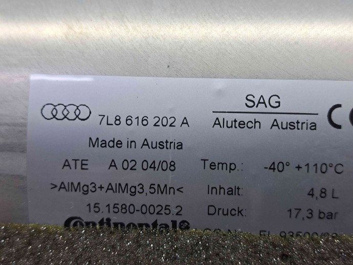 Butelie suspensie aer Audi Q7 (4LB) [ Fabr 2006-2014] 7L8616202A 3.0 TDI CASA 176KW / 240CP  