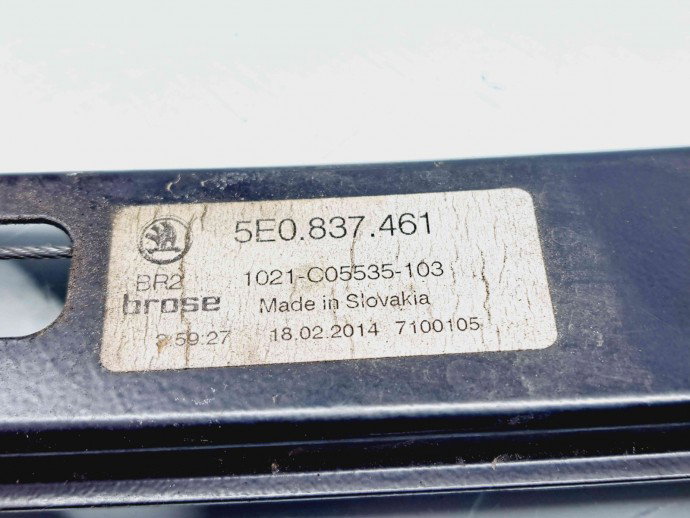 Macara electrica geam stanga fata Skoda Octavia 3 (5E3) [Fabr 2012-prezent] 5E0837461