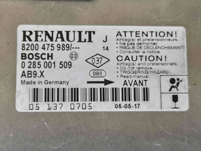 Kit airbag   Renault Modus [Fabr 2004-2012] 8200466483 / 8200475989