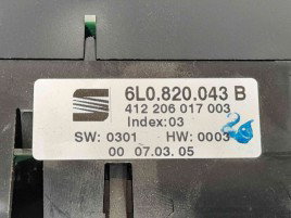 Display AC   Seat Ibiza 4 (6L1) [Fabr 2002-2009] 6L0820043B