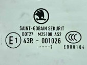 Geam usa dreapta fata Skoda Superb II (3T4) [Fabr 2008-2015] OEM