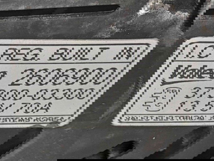 Alternator 13,5V / 70A Hyundai i20 (PB,PBT) [Fabr 2008-2014] 37300-03300