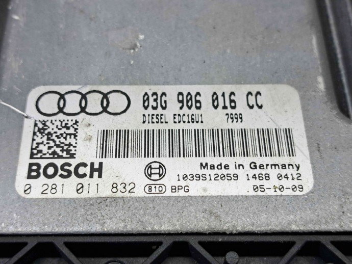 Calculator motor ECU Audi A3 (8P1) [Fabr 2003-2012] 03G906016CC | 0281011832 1.9 TDI BKC 77KW / 105CP  