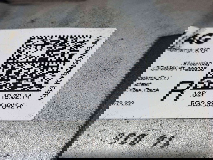  Airbag genunchi Skoda Octavia 3 (5E3) [Fabr 2012-prezent] 5G2880842A