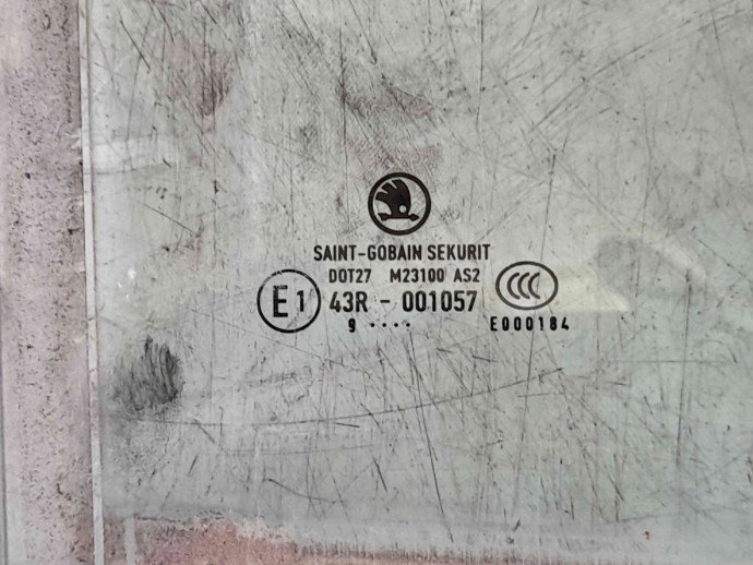 Geam usa dreapta spate Skoda Fabia 2 (5J, 542) [Fabr 2007-2014] OEM