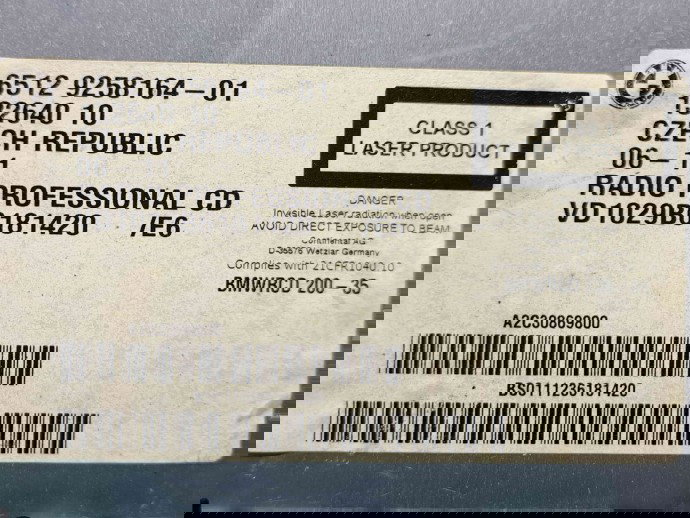  Radio CD Bmw 3 (E90) [Fabr 2005-2011] 9258164 / A2C30869800