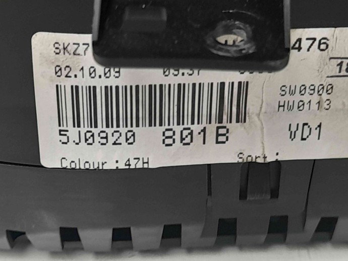Ceas bord  Skoda Fabia 2 (5J, 542) [Fabr 2007-2014] 5J0920801B 1.2  