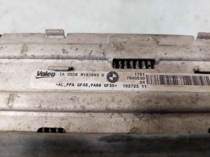 Radiator intercooler  Bmw 3 (F30) [Fabr 2012-2017] 7600530-04 2.0 D N47 