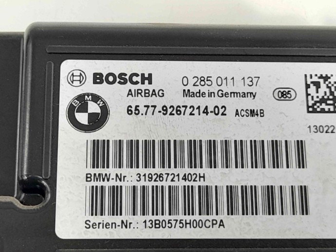 Calculator airbag Bmw 3 (F30) [Fabr 2012-2017] 9267214 2.0 D N47