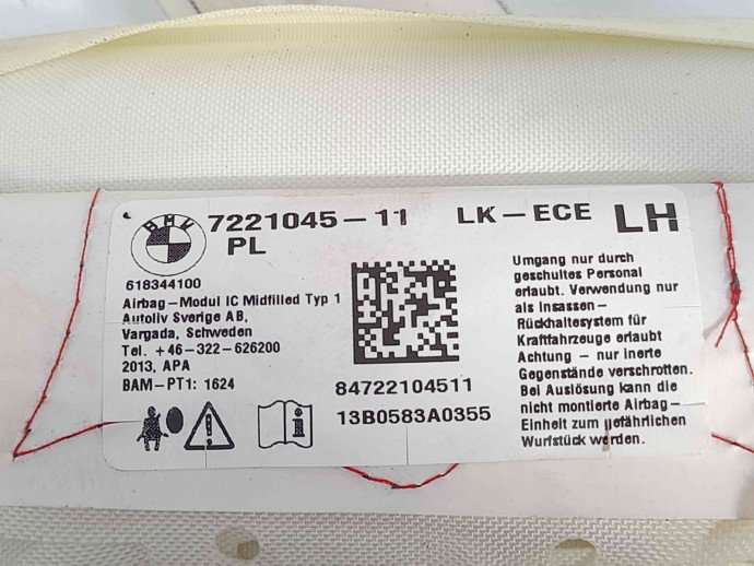 Airbag cortina stanga Bmw 3 (F30) [Fabr 2012-2017] 7221045