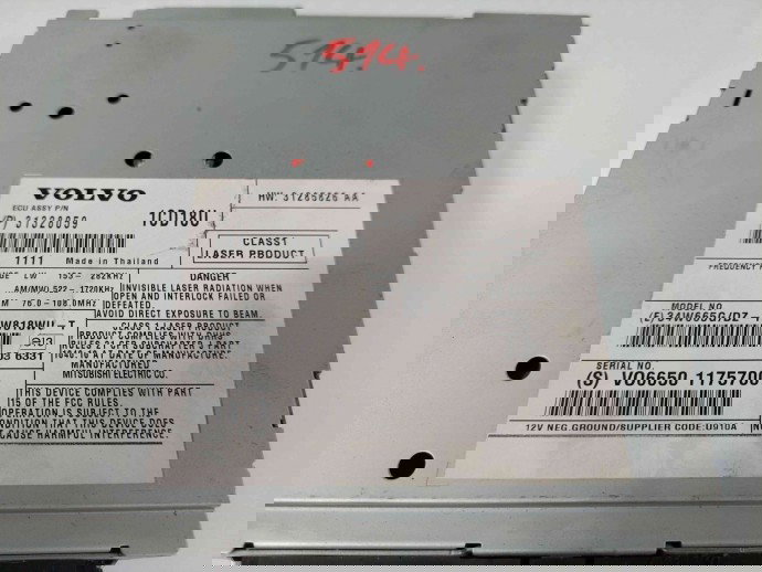 Radio CD Volvo S40 II (MS) [Fabr 2004-2012] 31328059