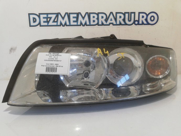 Far stanga Audi A4 B6 2.0 TDI OEM 2000-2004