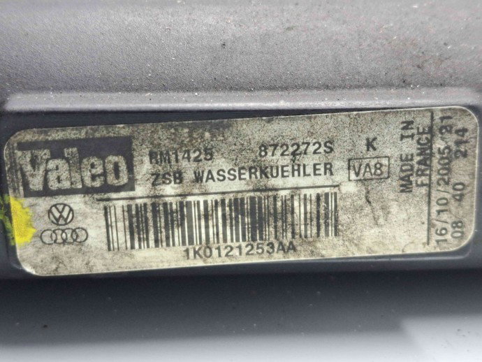 Radiator apa Audi A3 (8P1) [Fabr 2003-2012] 1K0121253AA 1.9 TDI BKC  