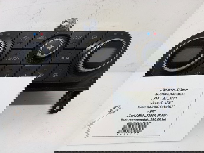 Panou clima Nissan Qashqai 1.5 DCI 27500 JD45D 2007-2014