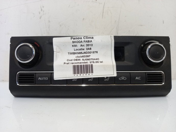 Panou clima Skoda Fabia 2 1.2 CZCB 5J0907044C 2007-2014