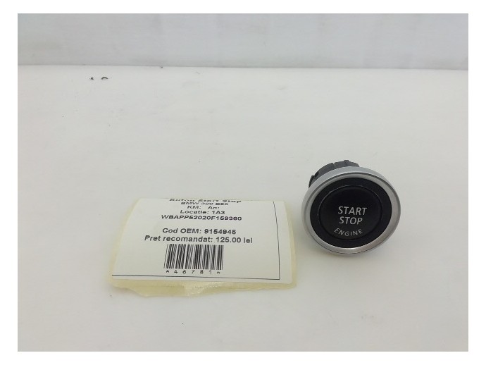 Buton START STOP BMW Seria 3 E90 2.0D 9154945 2005-2011