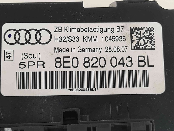 Display AC Audi A4 (8EC, B7) [Fabr 2004-2008] 8E0820043BL