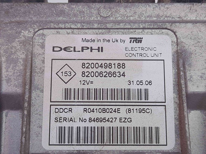 Calculator motor ECU Renault Megane 2 [Fabr 2002-2008] 8200498188  .