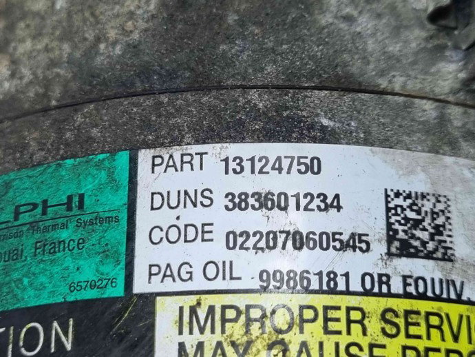 Compresor clima Opel Astra H [Fabr 2004-2009] 13124750 1.8 Benz Z18XER   