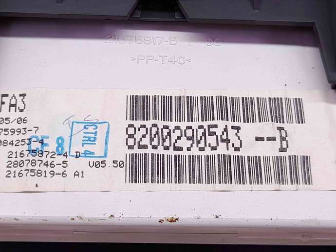Display bord Renault Megane 2 [Fabr 2002-2008] 8200290543