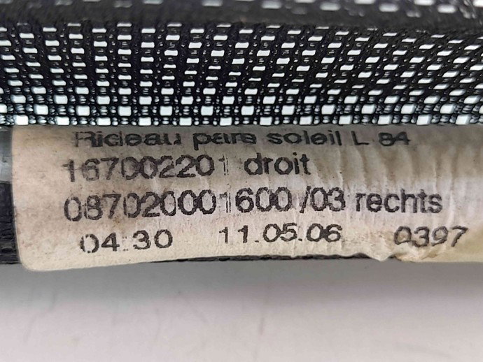 Perdea usa dreapta Renault Megane 2 [Fabr 2002-2008] 0870200016
