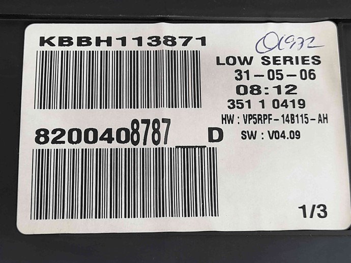 Ceas bord Renault Megane 2 [Fabr 2002-2008] 8200408787
