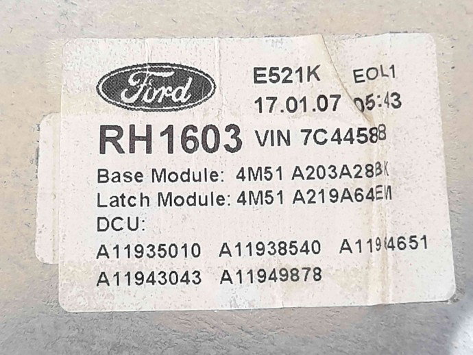 Macara electrica geam dreapta fata Ford Focus 2 (DA) [Fabr 2004-2012] 4M51A203A28BK