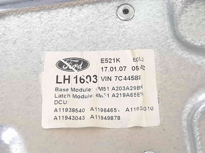 Macara electrica geam stanga fata Ford Focus 2 (DA) [Fabr 2004-2012] 4M51A203A29BK