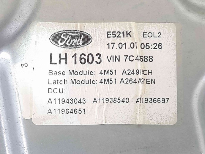 Macara manuala geam stanga spate Ford Focus 2 (DA) [Fabr 2004-2012] 4M51A24995CH