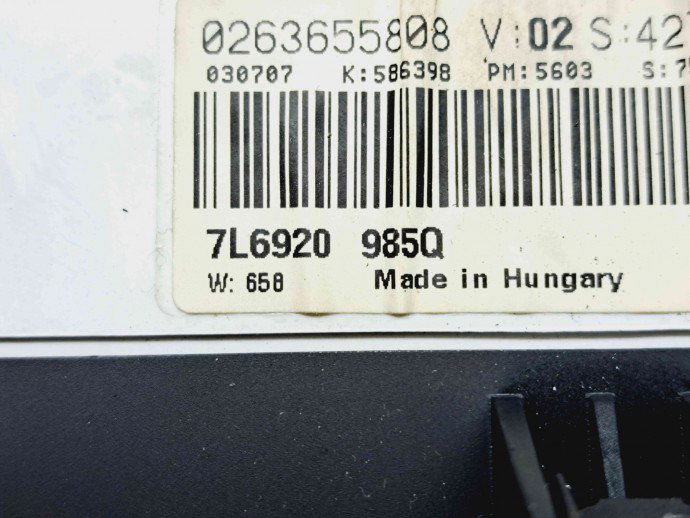  Ceas bord Volkswagen Touareg (7LA, 7L6) [Fabr 2003-2010] 7L6920985Q