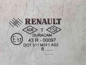 Geam usa dreapta fata Renault Symbol 2 / Thalia [Fabr 2008-2012] OEM