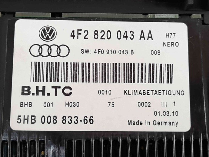 Modul control clima Audi A6 facelift (4F2, C6) [Fabr 2004-2010] 4F2820043A
