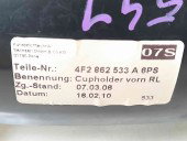 Suport pahare Audi A6 facelift (4F2, C6) [Fabr 2004-2010] 4F2862533A