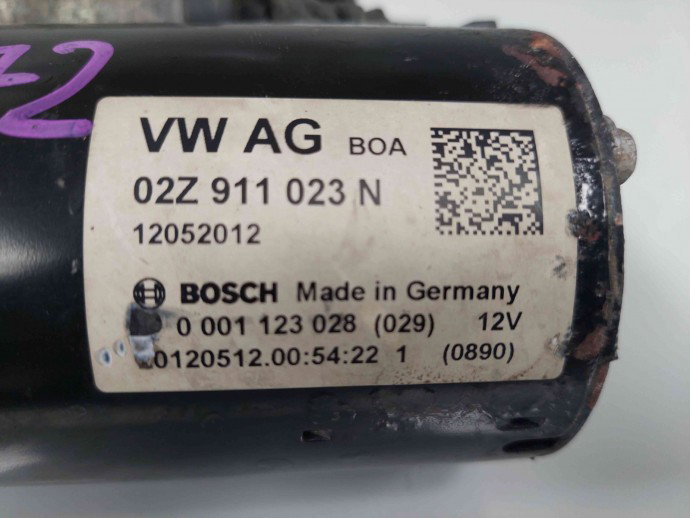 Electromotor 11 dinti Skoda Fabia 2 (5J, 542) [Fabr 2007-2014] 02Z911023N 1.6 TDI CAYA  55KW / 75CP