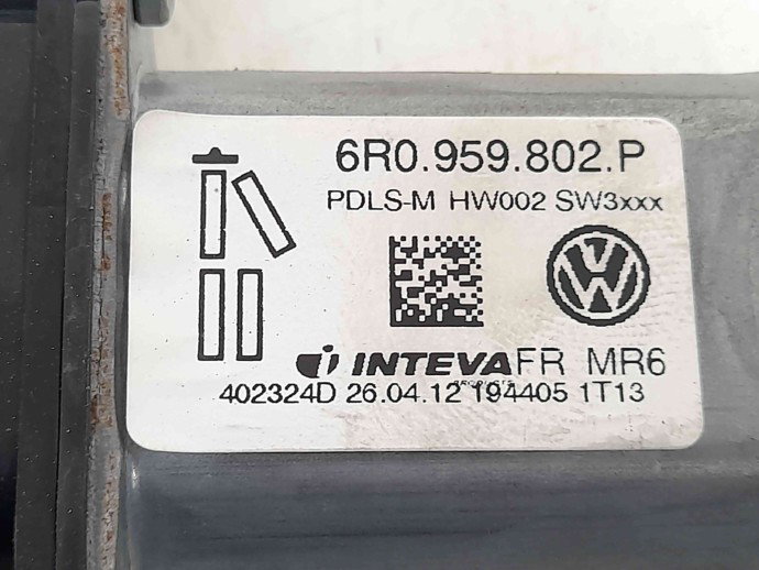 Motoras geam stanga fata Skoda Fabia 2 (5J, 542) [Fabr 2007-2014] 6R0959802P