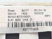 Panou comanda clima Skoda Fabia 2 (5J, 542) [Fabr 2007-2014] 5J0820045D