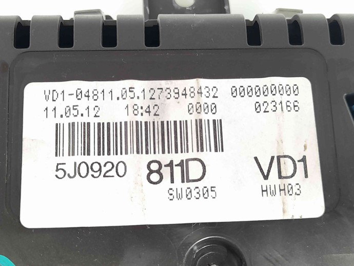 Ceas bord Skoda Fabia 2 (5J, 542) [Fabr 2007-2014] 5J0920811D