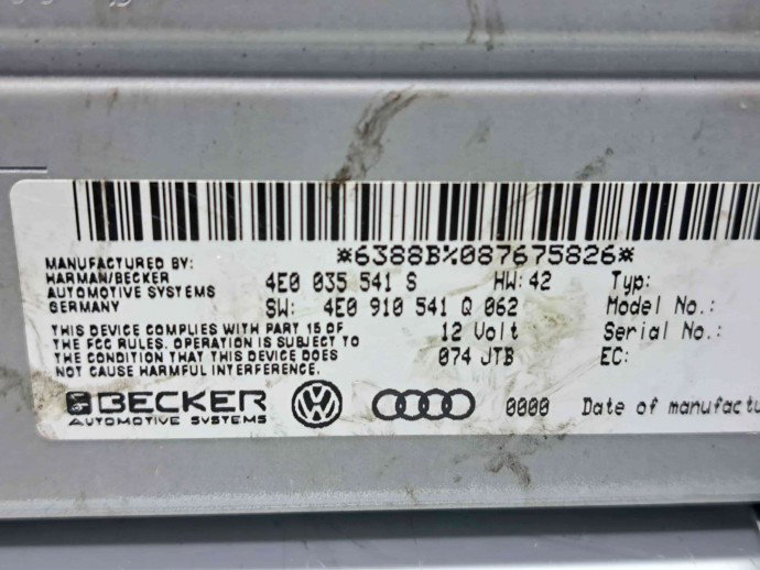  Modul multimedia Audi Q7 (4LB) [ Fabr 2006-2014] 4E0035541S