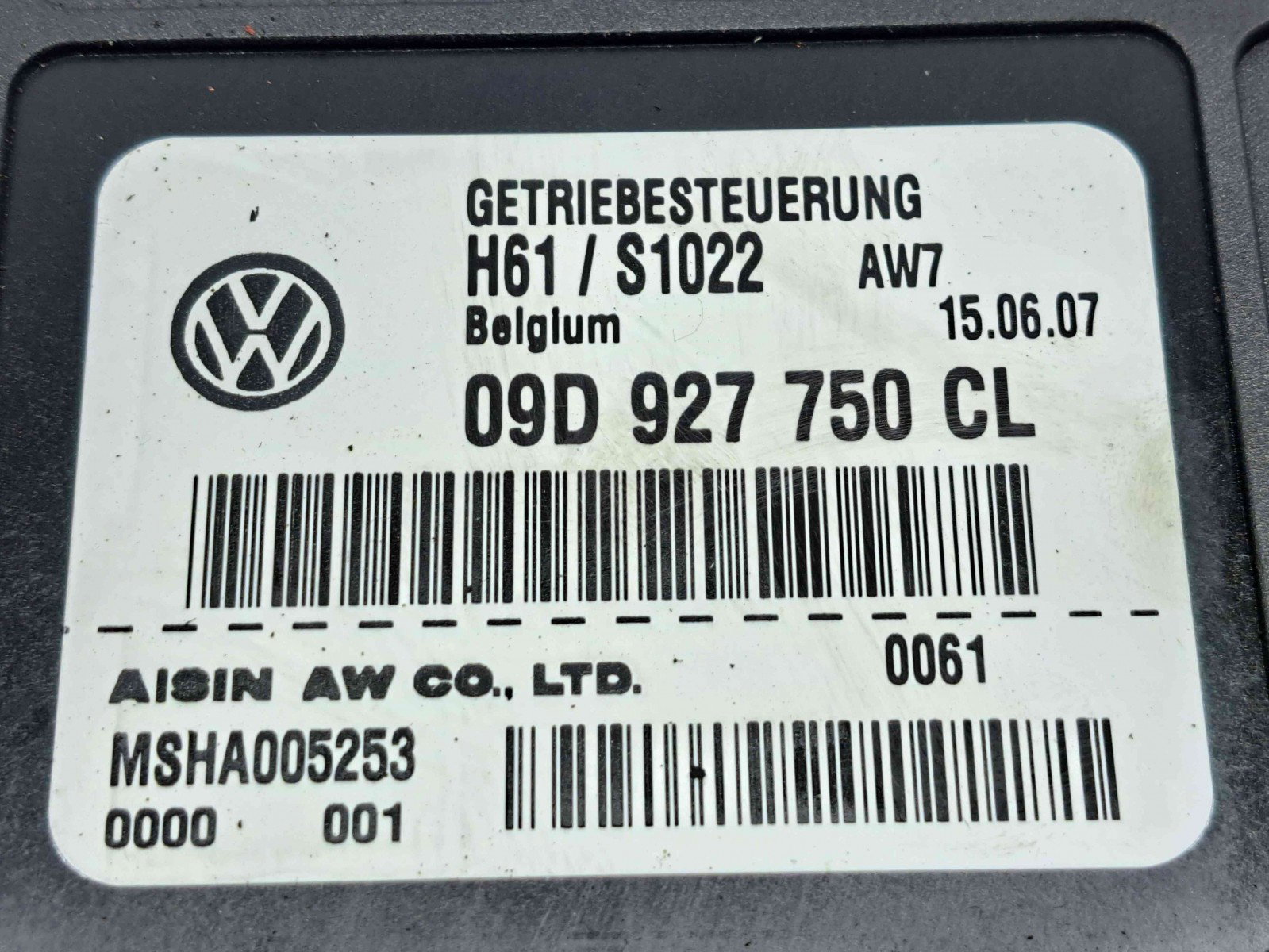 Calculator cutie viteze Volkswagen Touareg (7LA, 7L6) [Fabr 2003-2010] 09D927750CL 2.5 TDI BPE 128KW / 174CP 2.5 TDI BPE 128KW / 174CP - imagine 2