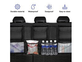 Organizator portbagaj auto cu 2 suporturi pentru pahare, 3 buzunare si 4 suporturi