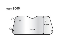 Parasolar parbriz 145x70 cm - argintiu, spuma EPE