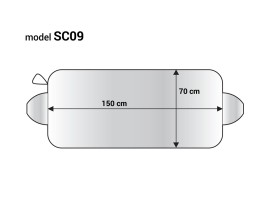 Husa universala protectie parbriz - VARA / IARNA 150x70cm, argintiu, spuma EPE