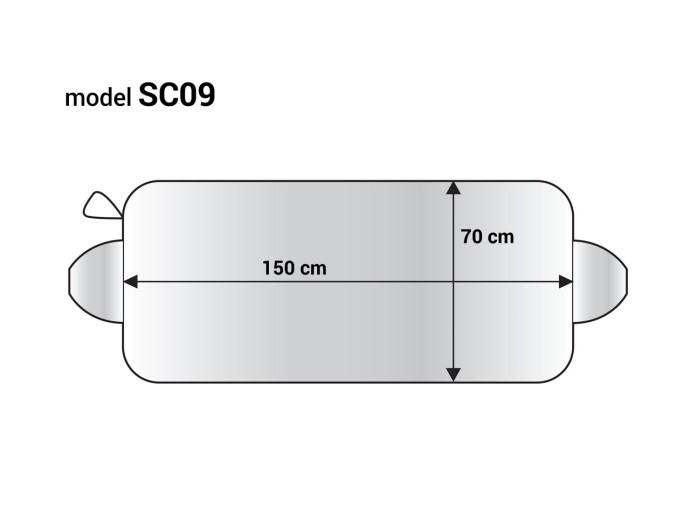 Husa universala protectie parbriz - VARA / IARNA 150x70cm, argintiu, spuma EPE