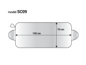 Husa universala protectie parbriz - VARA / IARNA 150x70cm, argintiu, spuma EPE