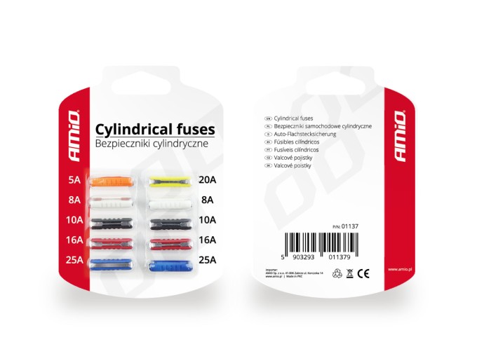 Sigurante auto / Siguranta cilindrica blister 10 buc