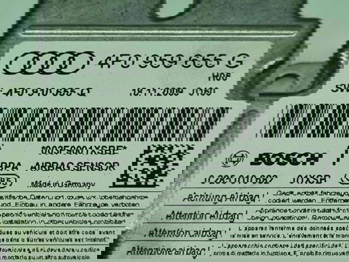  Kit airbag - Plansa bord Audi A6 (4F2, C6) [Fabr 2004-2010] 4F0959655G | 0285010682