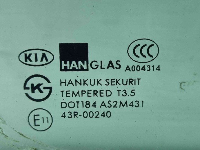 Geam fix usa dreapta spate Kia Sorento 1 [Fabr 2002-2009] OEM