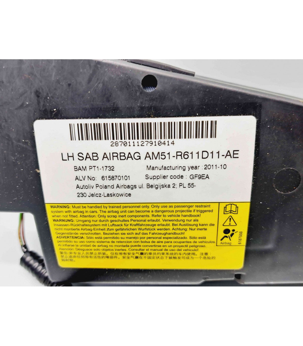  Airbag genunchi Ford Focus 3 (CB8) [Fabr 2011-2015] AM51-R611D11-AE