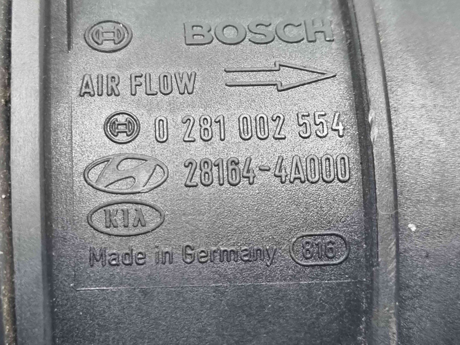 Debitmetru aer Kia Sorento 1 [Fabr 2002-2009] 28164-4A000 / 0281002554 2.5 LH36 2.5 LH36 80KW / 109CP - imagine 3