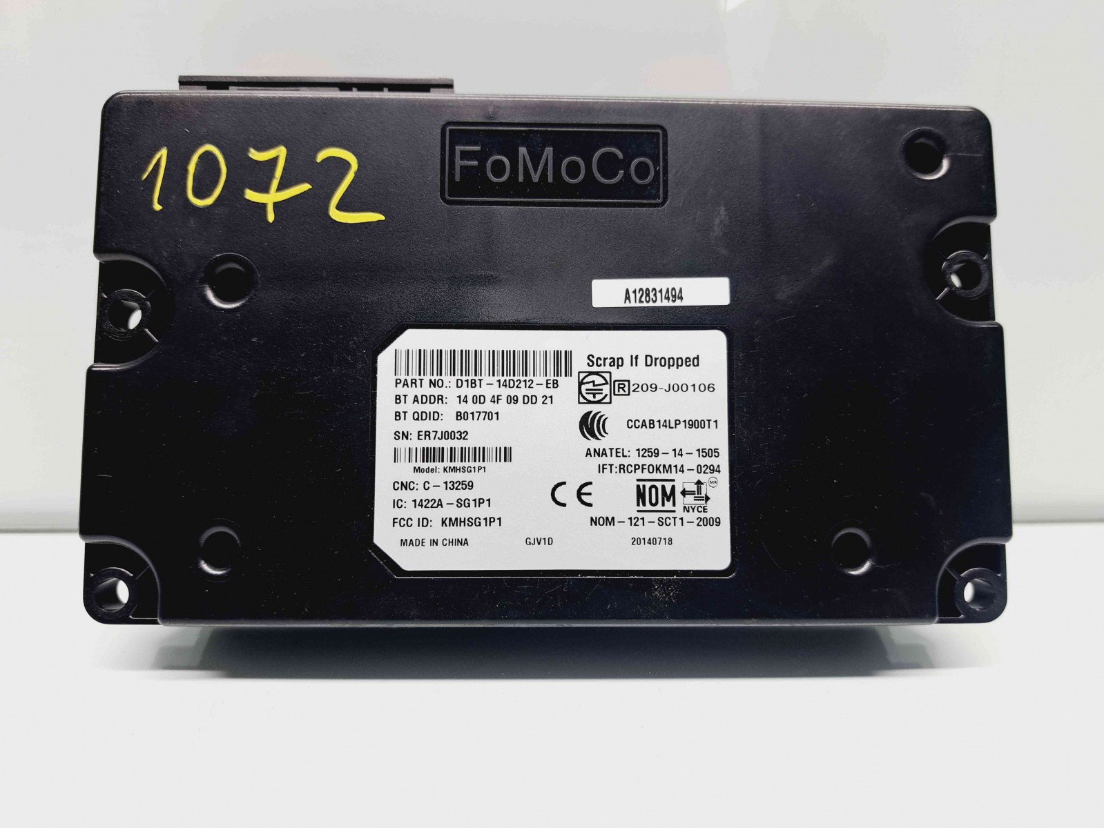 Modul bluetooth Ford Focus 3 [Fabr 2010-2018] D1BT-14D212-EB - imagine 1